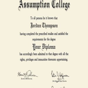 buy college degree from the assumption college