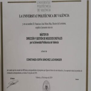 Buy college degree from the Universidad Politécnica de València